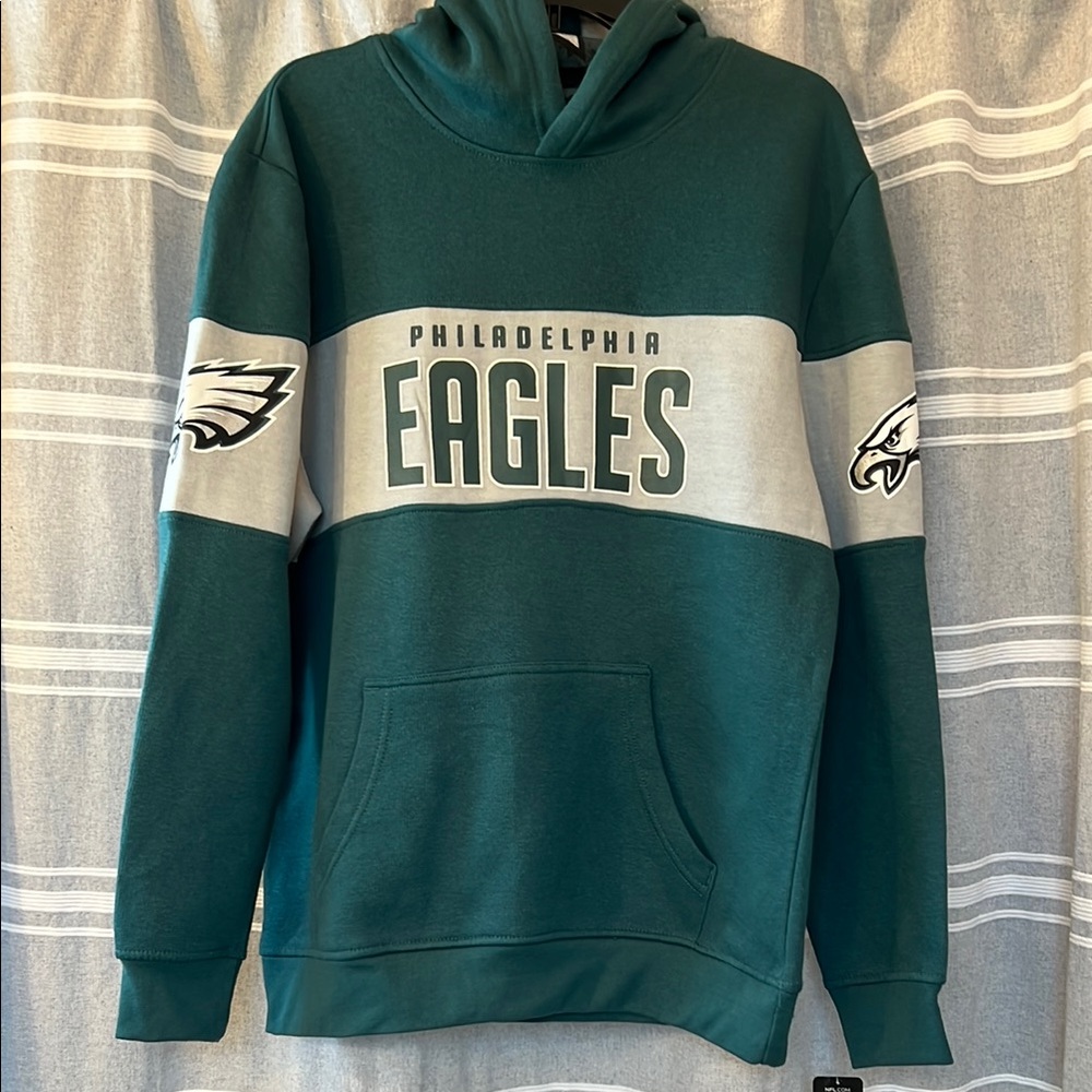 NWT| NFL Philadelphia Eagles Green and Gray Hoodie - Youth XL 🦅
